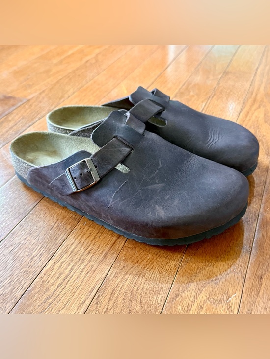 Birkenstock Shoes - Birkenstock Boston 40 Womens 9-9.5 Oiled Leather Clogs Habana Regular Wide Shoes